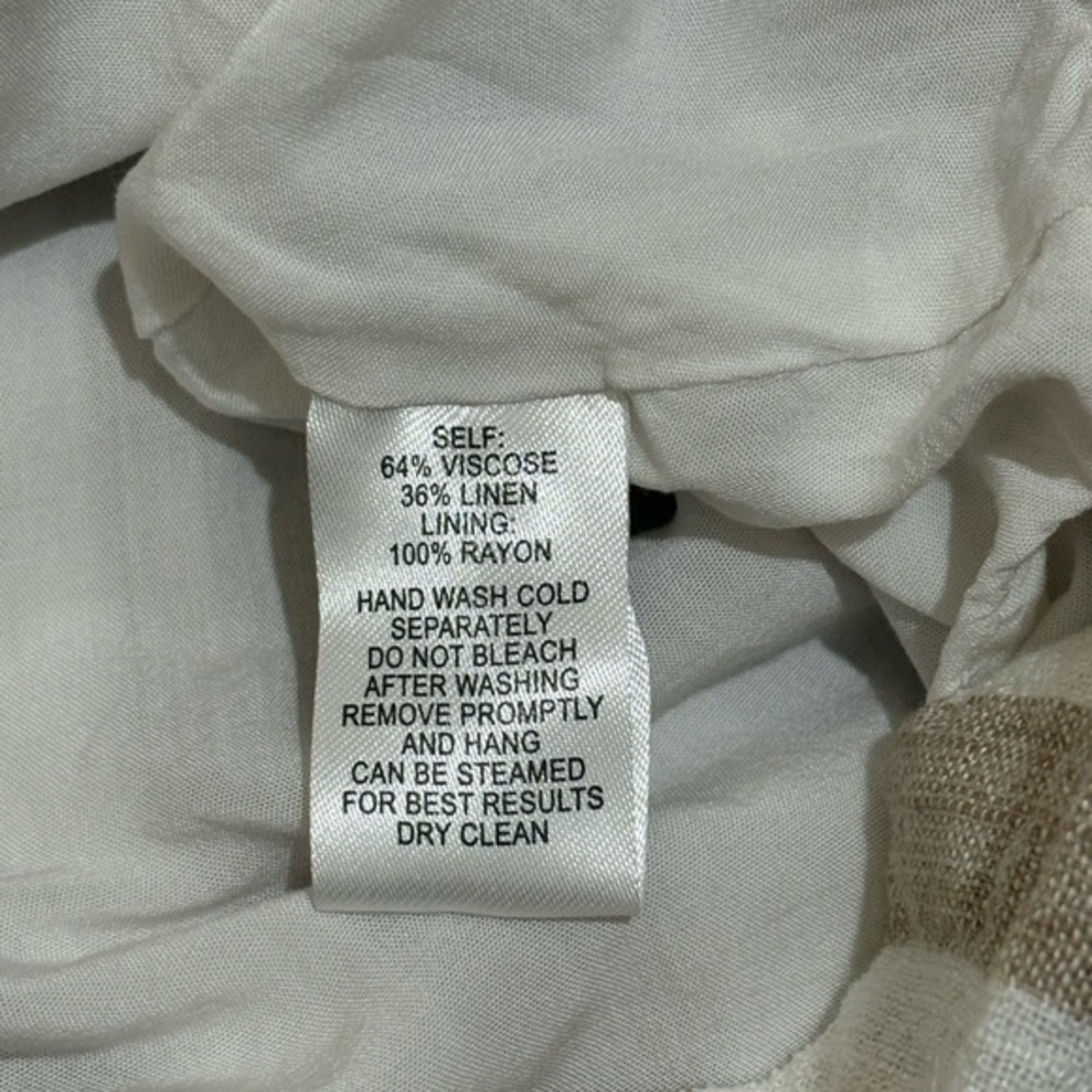 Lulus Striped Linen Blend Mini Dress XS Button Front Summer Beach - Picture 8 of 8